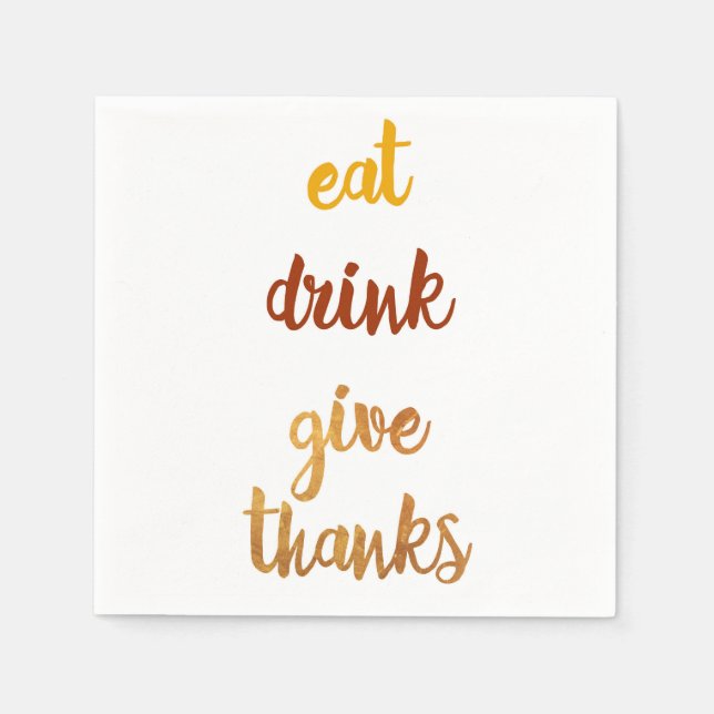 Elegant Thanksgiving Napkin (Front)