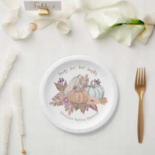 Elegant Thanksgiving Table Decorations and  Paper Plate