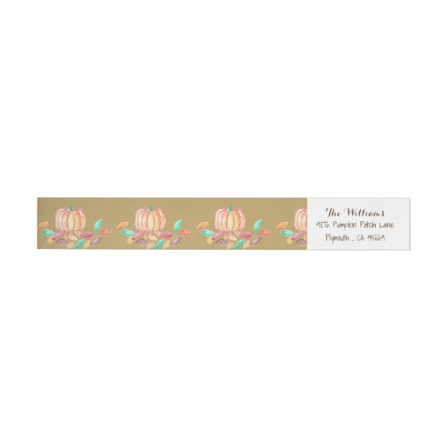 Elegant Thanksgiving wraparound labels (Individual)