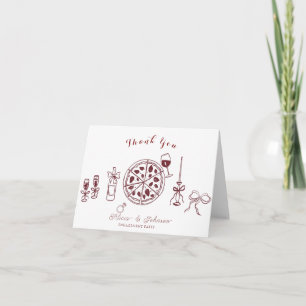 Elegant that’s amore engagement party thank you card