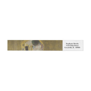 Elegant "The Kiss" Couple Wrap Around Label