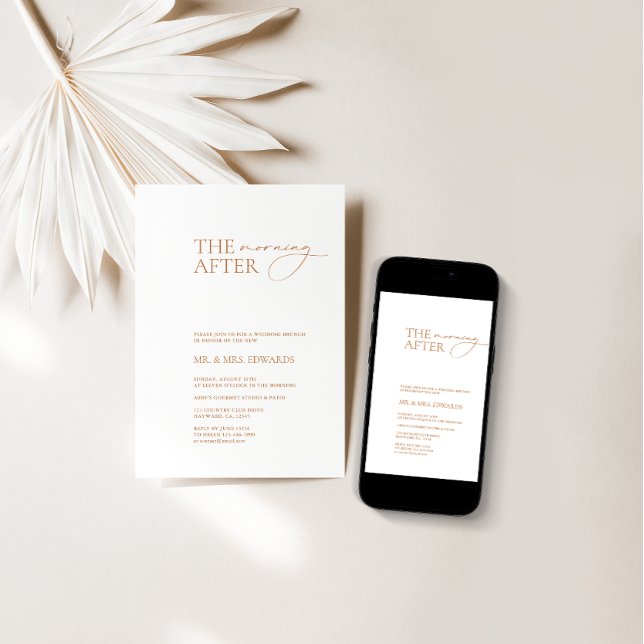Elegant "The Morning After" Wedding Brunch Invitation (Creator Uploaded)