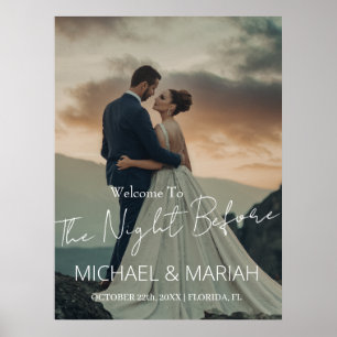 Elegant The Night Before Rehearsal Dinner Photo  Poster