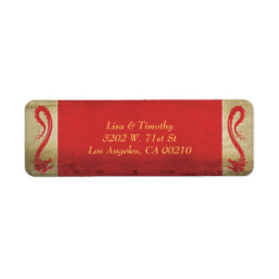 Elégant thème asiatique Mariage Dragon rouge