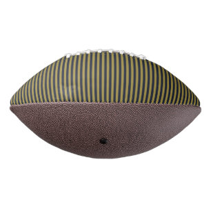 Elegant Thin Gold & Navy Blue Vertical Stripes Football