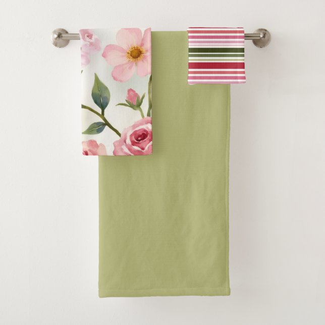 Elegant Three Piece Bath Towel Set (Insitu)