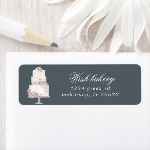 Elegant Three Tier Cake Bakery Return Address