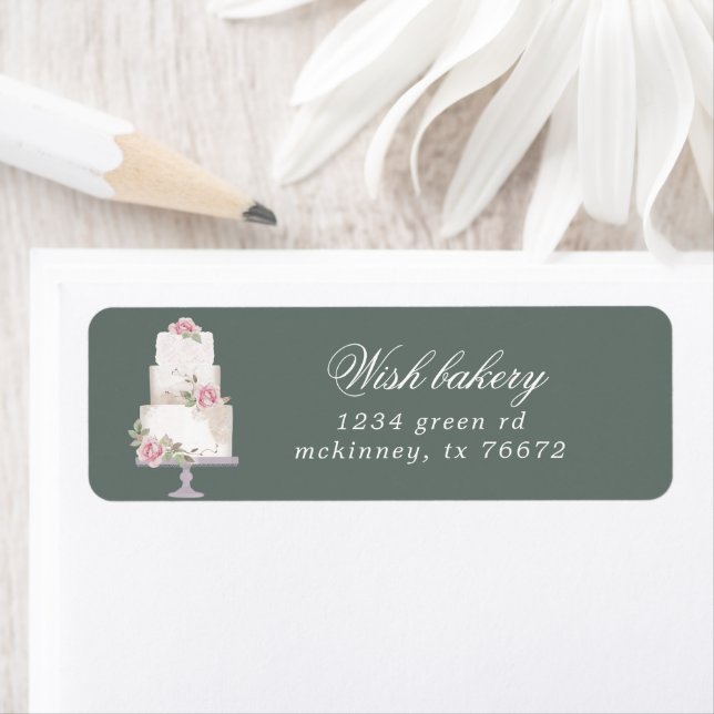 Elegant Three Tier Cake Bakery Return Address (Insitu)
