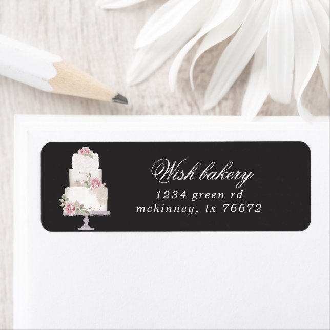 elegant three tier cake bakery return address (Insitu)