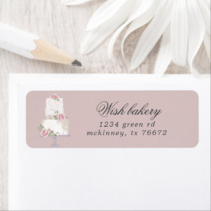 elegant three tier cake bakery return address