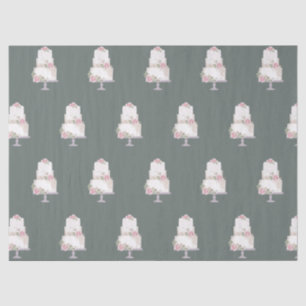 elegant three tier cake bakery tissue paper