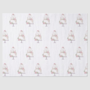 elegant three tier cake bakery tissue paper