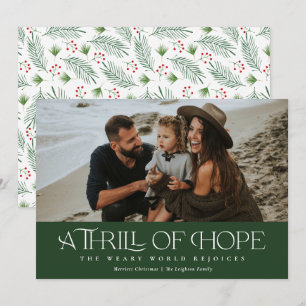 Elegant Thrill of Hope Photo Christmas Holiday Card