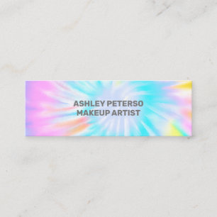 Elegant tie day colors mini business card