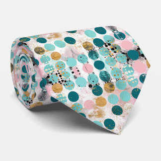 Elegant Tie in Pink and Turquoise