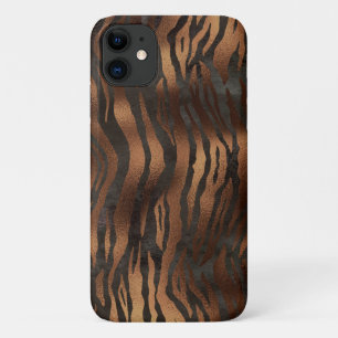 Elegant Tiger Chic Black Bronze Stylish iPhone 11 Case