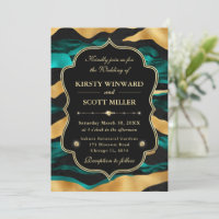 Elegant Tiger Stripes with Gold Accents Wedding