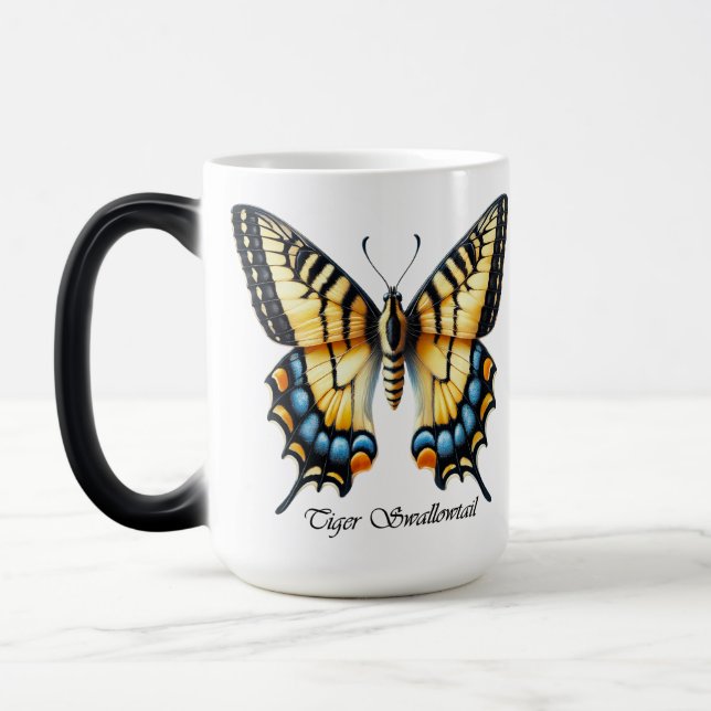 Elegant Tiger Swallowtail Butterfly Wrap  Magic Mug (Left)