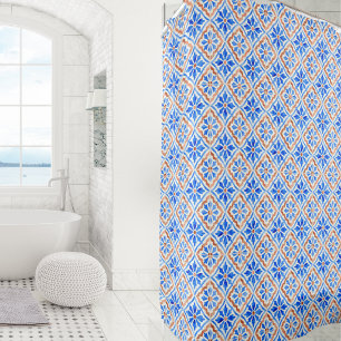 Elegant Tile Pattern Mediterranean Italy Blue