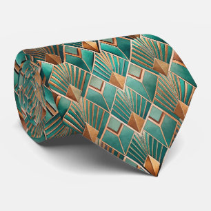 Elegant tiled Art Deco pattern  Tie