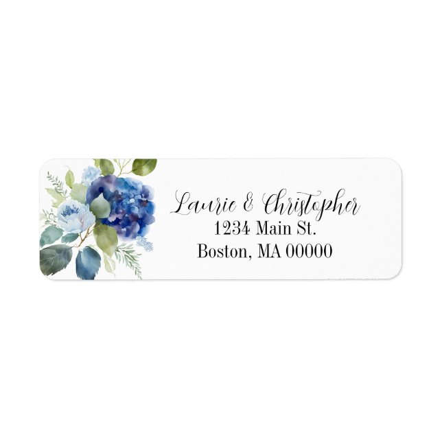 Elegant Timeless Floral Address Label (Front)