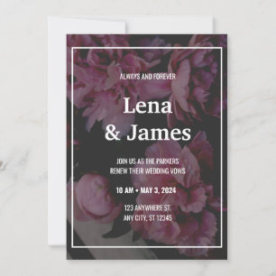 Elegant & Timeless Floral Invitation