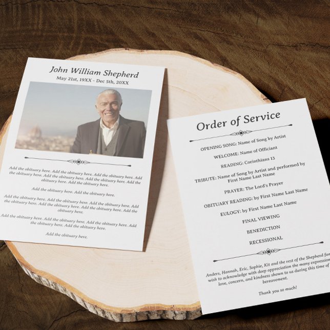 Elegant Timeless Photo Celebrating Life Program (Creator Uploaded)