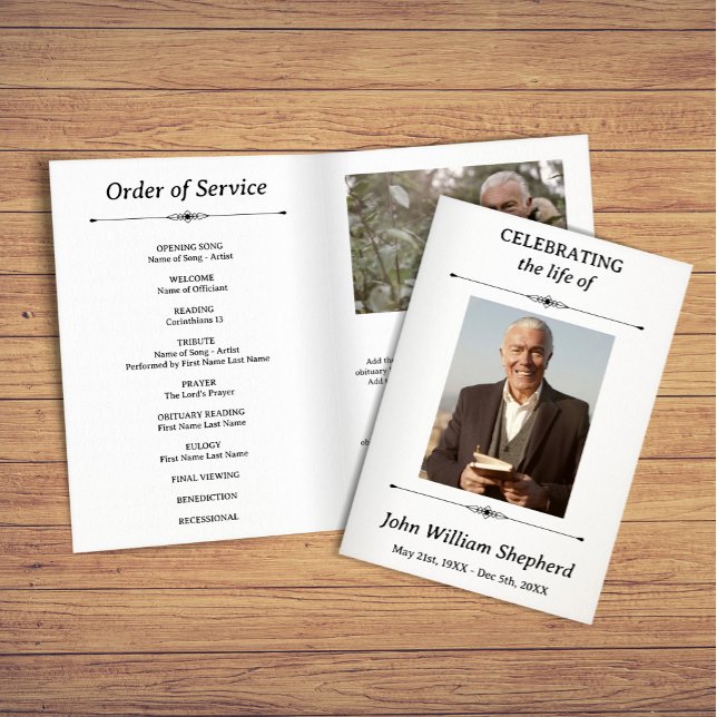 Elegant Timeless Photo Celebrating Life Program (Creator Uploaded)