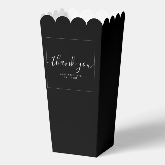 Elegant Timeless Wedding Thank You | Personalized  Favor Box (Front)