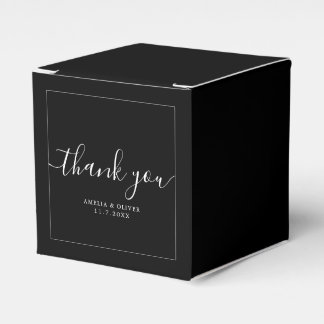 Elegant Timeless Wedding Thank You | Personalized  Favor Box
