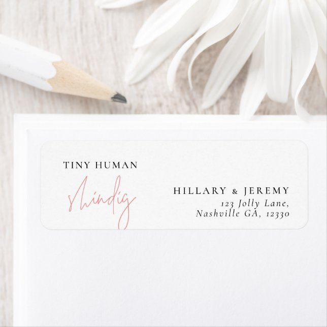 Elegant Tiny Human Shindig Return Address  (Insitu)