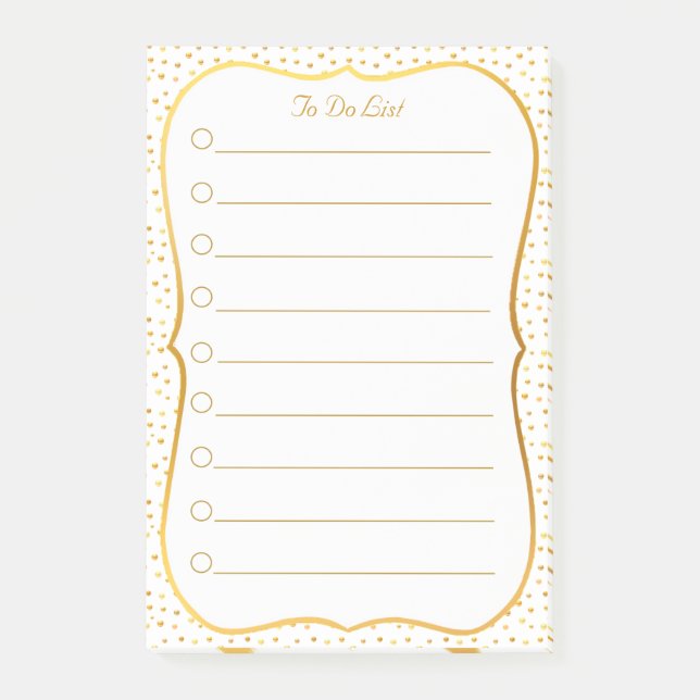 Elegant To Do List Post-it Notes (Front)