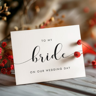 Elegant To my Bride on our wedding day card