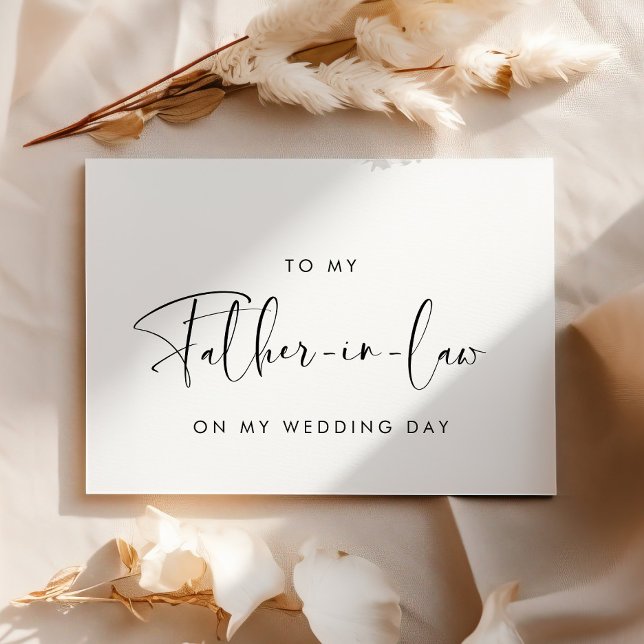 Elegant To my father-in-law wedding day card (Creator Uploaded)