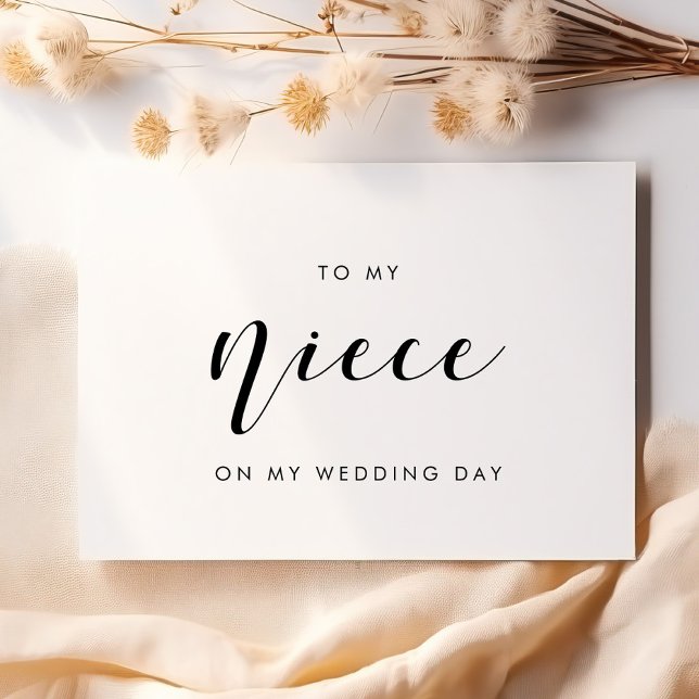Elegant To my niece on my wedding day card (Creator Uploaded)