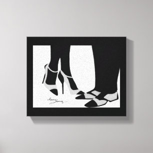 Élégant toile à deux étirements noir et blanc