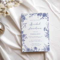 Elegant Toile French Blue toile Bridal Luncheon