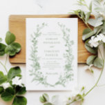 Elegant Toile French Sage Green Floral Wedding Invitation<br><div class="desc">Elegant Toile French Sage Green Floral Wedding Invitation</div>