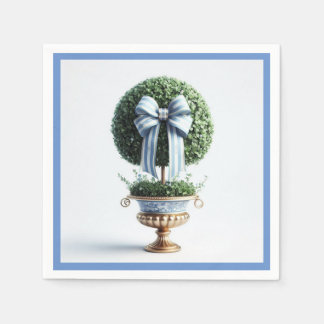 Elegant Topiary with Bow Napkin