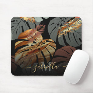 Elegant Topical Leaves Mouse Pad