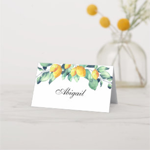 Elegant Toscana Wedding White Green Place Card