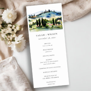 Élégant Toscane Italie Programme de mariage paysag