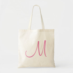 Elegant Tote Bag Monogram Initial Letter Template