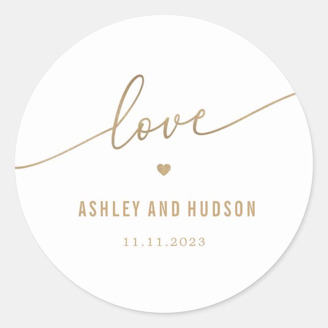 Elegant Touch EDITABLE COLOR Wedding Stickers (Front)