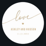 Elegant Touch EDITABLE COLOR Wedding Stickers<br><div class="desc">Plan a stylish celebration with this modern design that your guests will adore. 
Design by © berryberrysweet . Printable digital files are available! Visit our website at www.berryberrysweet.com for more details!</div>