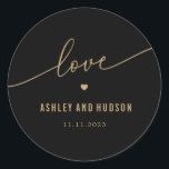 Elegant Touch EDITABLE COLOR Wedding Stickers<br><div class="desc">Plan a stylish celebration with this modern design that your guests will adore. 
Design by © berryberrysweet . Printable digital files are available! Visit our website at www.berryberrysweet.com for more details!</div>