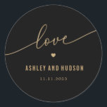 Elegant Touch EDITABLE COLOR Wedding Stickers<br><div class="desc">Plan a stylish celebration with this modern design that your guests will adore. 
Design by © berryberrysweet . Printable digital files are available! Visit our website at www.berryberrysweet.com for more details!</div>