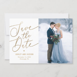 Elegant Touch Editable Colour Save The Date Card