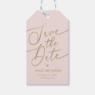 Elegant Touch Editable Colour Save The Date Tag