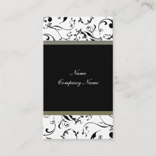Élégant tourbillon de vigne carte de visite